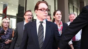 Ty Warner leaves a US court in October after pleading guilty to tax evasion.